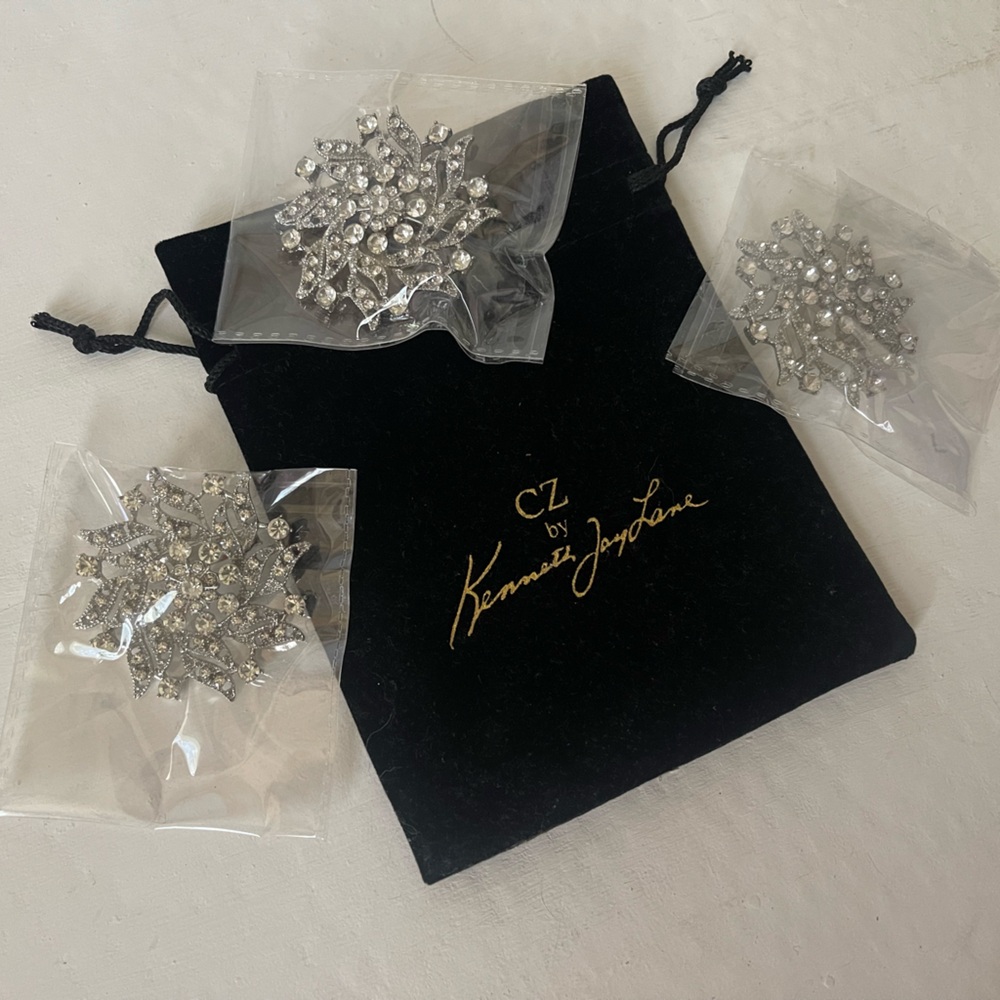 Cz By Kenneth Jay Lane 3 Pins / Brooches - image 2